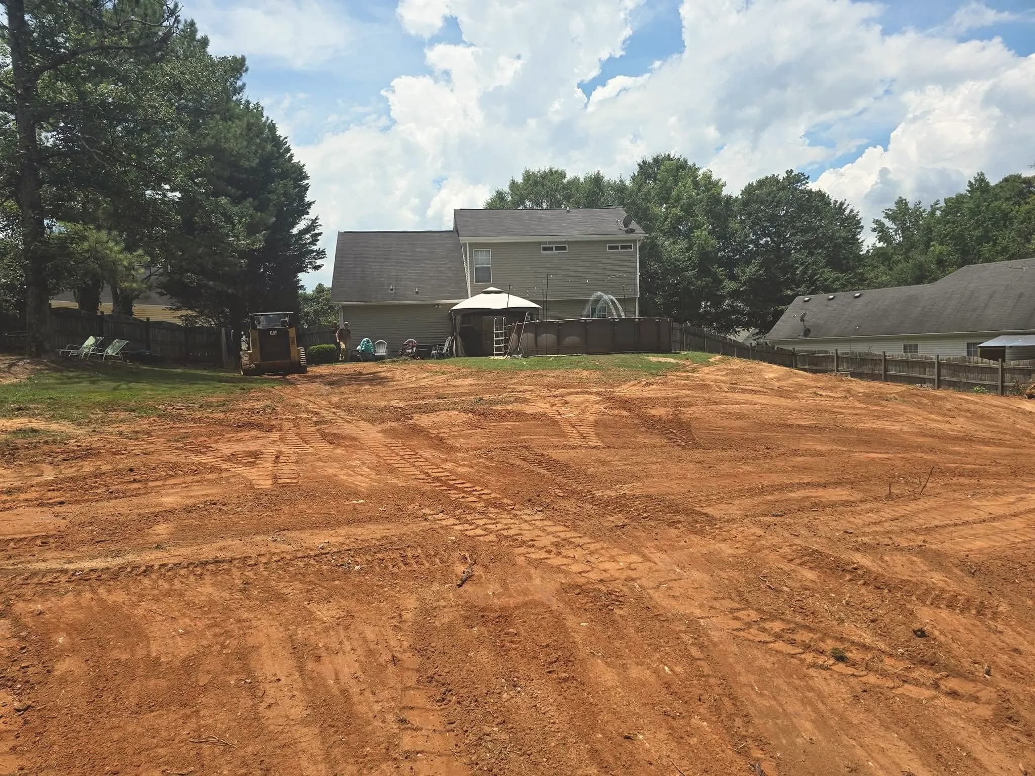 Backyard grading, finished.